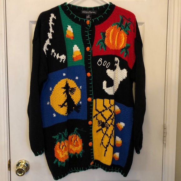 Vintage Tacky Halloween Sweater 